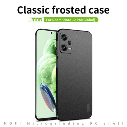 For Xiaomi Redmi Note 12 Pro Global MOFI Fandun Series Frosted PC Ultra-thin All-inclusive Phone Case(Gray) - Xiaomi Cases by MOFI | Online Shopping UK | buy2fix