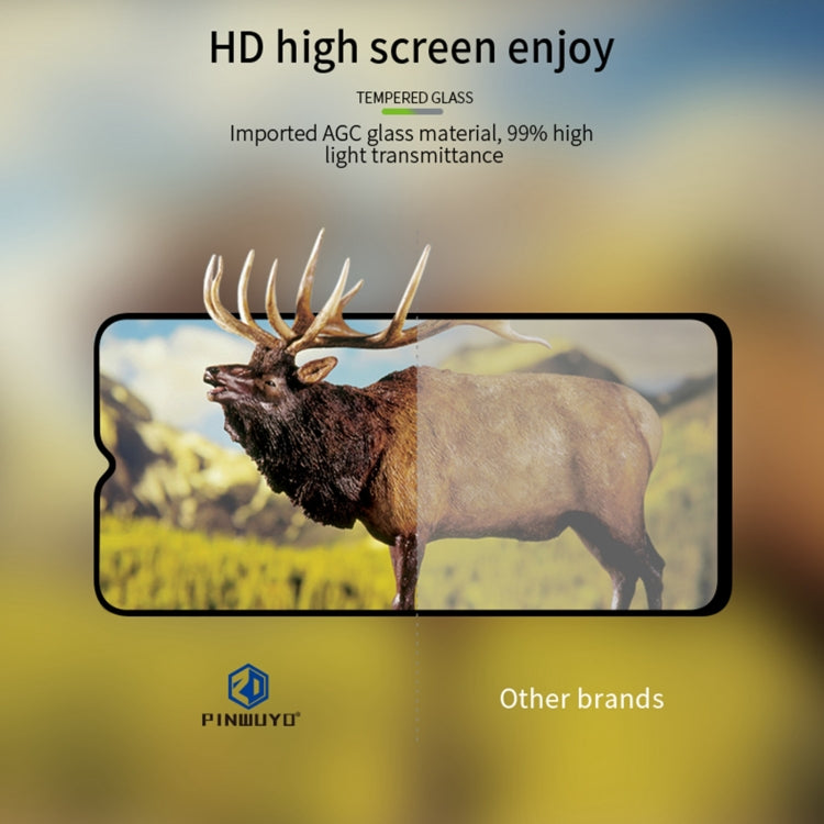 For OPPO A1i PINWUYO 9H 2.5D Full Screen Tempered Glass Film(Black) - OPPO Tempered Glass by PINWUYO | Online Shopping UK | buy2fix