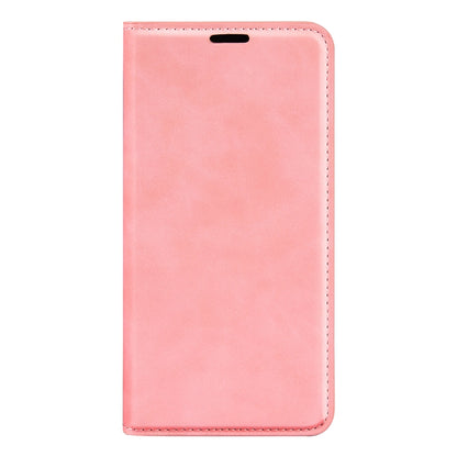 For Motorola Moto G Play 2024 Retro-skin Magnetic Suction Leather Phone Case(Pink) - Motorola Cases by buy2fix | Online Shopping UK | buy2fix