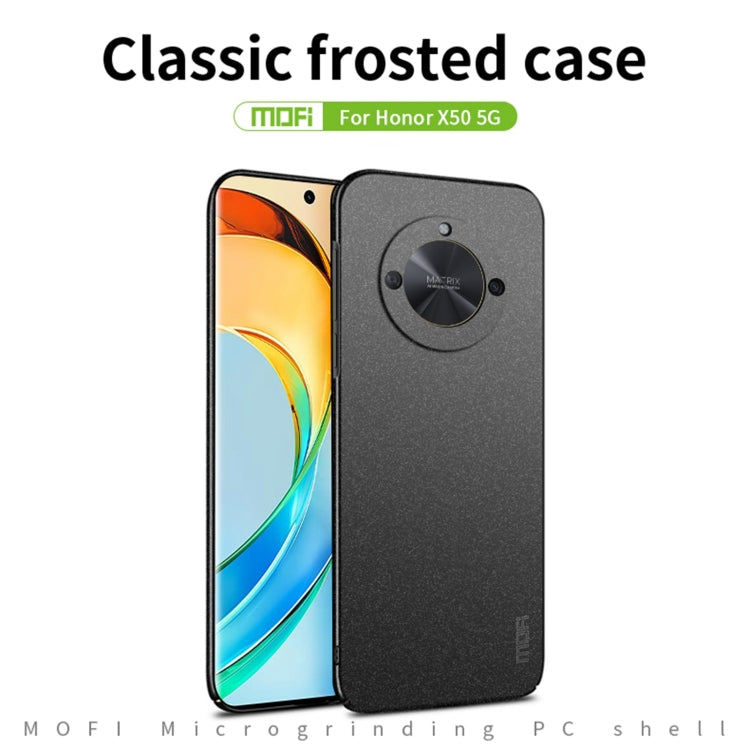 For Honor X50 5G MOFI Fandun Series Frosted PC Ultra-thin All-inclusive Phone Case(Blue) - Honor Cases by MOFI | Online Shopping UK | buy2fix