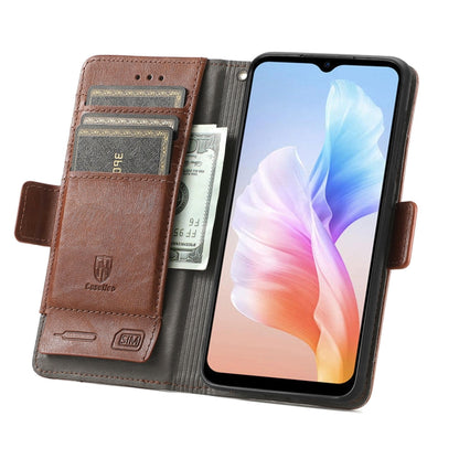 For DOOGEE X98 Pro / X98 CaseNeo Splicing Dual Magnetic Buckle Leather Phone Case(Brown) - Doogee Cases by buy2fix | Online Shopping UK | buy2fix