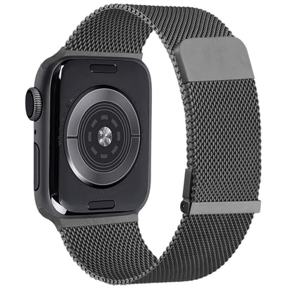 For Apple Watch 5 40mm Milan Double Magnetic Steel Mesh Watch Band(Gray) - Watch Bands by buy2fix | Online Shopping UK | buy2fix