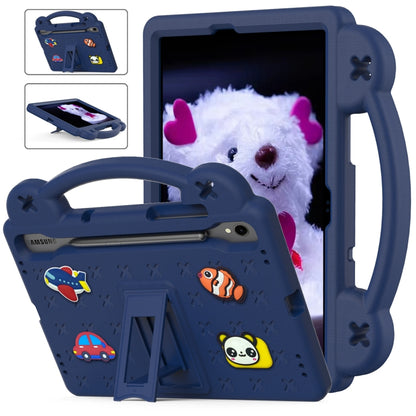 For Samsung Galaxy Tab S8 X700 Handle Kickstand Children EVA Shockproof Tablet Case(Navy Blue) - Galaxy Tab S8 Cases by buy2fix | Online Shopping UK | buy2fix