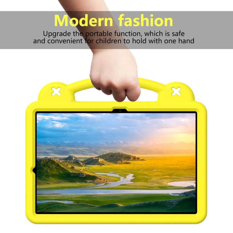 For Samsung Galaxy Tab S9 FE+ 12.4 X610N Handle Kickstand Children EVA Shockproof Tablet Case(Yellow) - Galaxy Tab S9 FE+ by buy2fix | Online Shopping UK | buy2fix