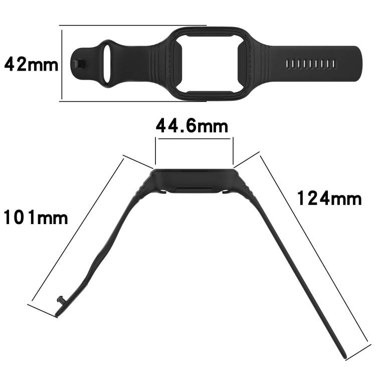 For Redmi Watch 3 Lite Integrated Fully Enclosed Silicone Watch Band(White) - Watch Bands by buy2fix | Online Shopping UK | buy2fix