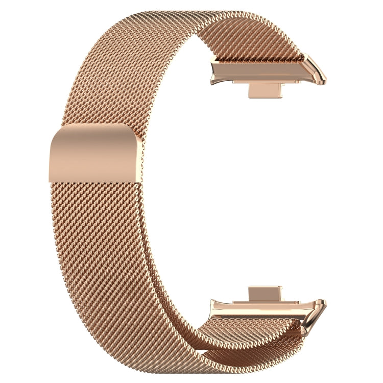 For Xiaomi Mi Band 8 Pro Milan Magnetic Steel Mesh Watch Band(Rose Gold) - Watch Bands by buy2fix | Online Shopping UK | buy2fix