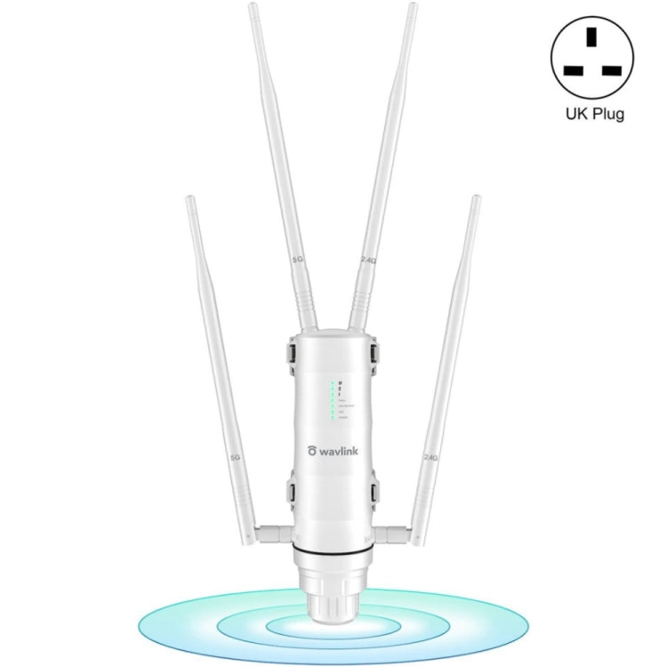 WAVLINK WN572HG3 With 4x7dBi Antenna AC1200 Outdoor WiFi Extender Wireless Routers, Plug:UK Plug - Wireless Routers by buy2fix | Online Shopping UK | buy2fix