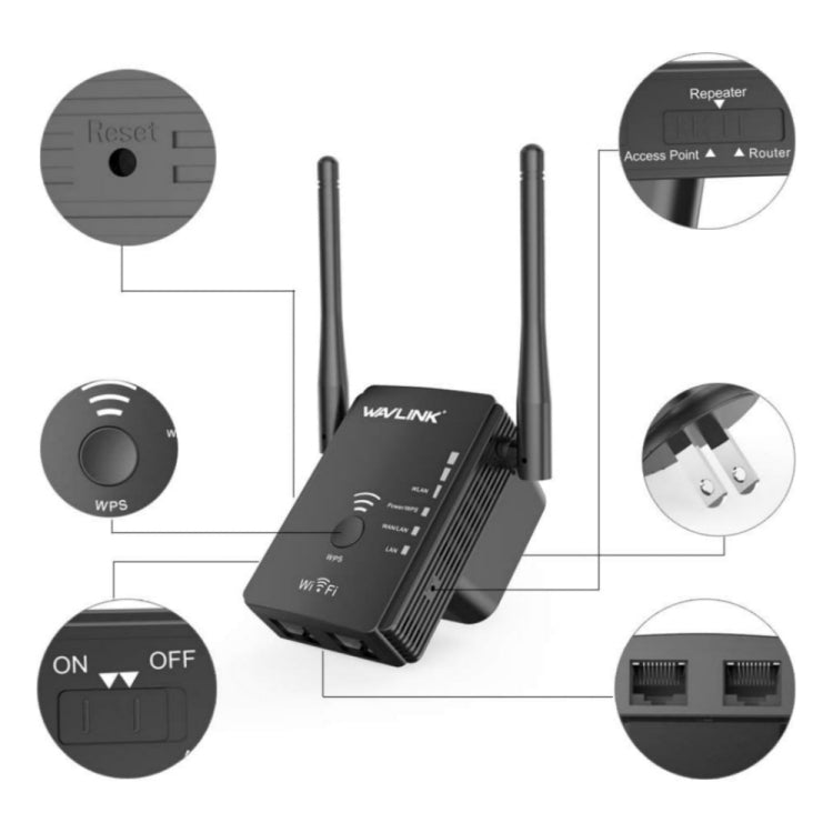 Wavlink WN578R2 With 2 External Antennas N300 Wireless AP/Range Extender/Router, Plug:AU Plug - Wireless Routers by WAVLINK | Online Shopping UK | buy2fix