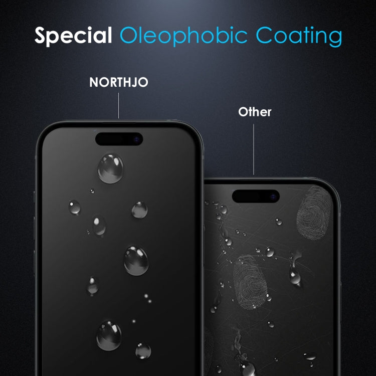 For iPhone 16 Pro NORTHJO A++ 0.3mm 28 Degree Privacy Screen Tempered Glass Film - iPhone 16 Pro Tempered Glass by NORTHJO | Online Shopping UK | buy2fix