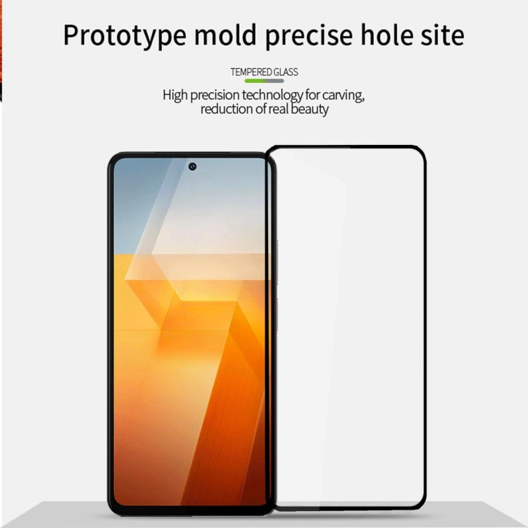 For vivo iQOO Z8 / Z7 PINWUYO 9H 2.5D Full Screen Tempered Glass Film(Black) - vivo Tempered Glass by PINWUYO | Online Shopping UK | buy2fix