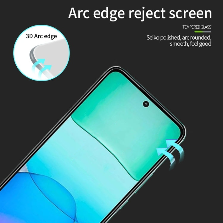 For Xiaomi Redmi 13 PINWUYO 9H 3D  Full Screen Explosion-proof Tempered Glass Film(Black) - Redmi 13 Tempered Glass by PINWUYO | Online Shopping UK | buy2fix