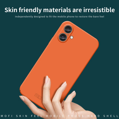 For iPhone 16 MOFI Qin Series Skin Feel All-inclusive PC Phone Case(Orange) - iPhone 16 Cases by MOFI | Online Shopping UK | buy2fix