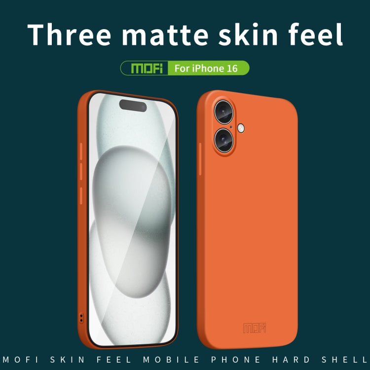 For iPhone 16 MOFI Qin Series Skin Feel All-inclusive PC Phone Case(Beige) - iPhone 16 Cases by MOFI | Online Shopping UK | buy2fix