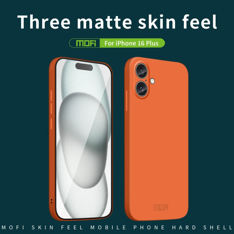 For iPhone 16 Plus MOFI Qin Series Skin Feel All-inclusive PC Phone Case(Green) - iPhone 16 Plus Cases by MOFI | Online Shopping UK | buy2fix