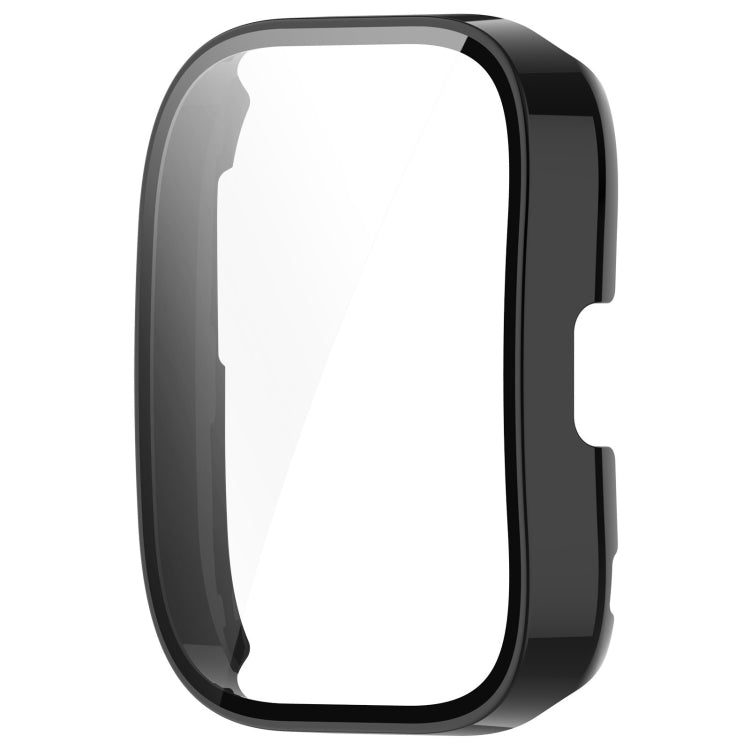 For Amazfit Bip 5 Tempered Film Integrated PC Watch Protective Case(Black) - Watch Cases by buy2fix | Online Shopping UK | buy2fix