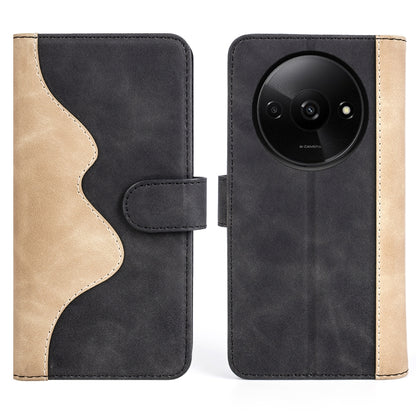 For Xiaomi Redmi A3 Stitching Horizontal Flip Leather Phone Case(Black) - Xiaomi Cases by buy2fix | Online Shopping UK | buy2fix