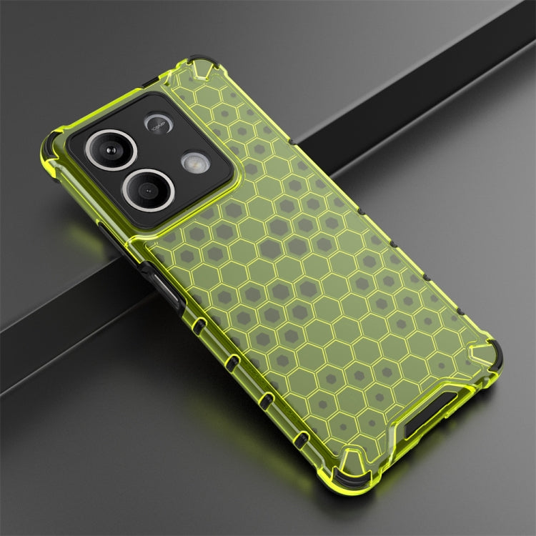 For Redmi Note 13 Shockproof Honeycomb Phone Case(Green) - Note 13 Cases by buy2fix | Online Shopping UK | buy2fix