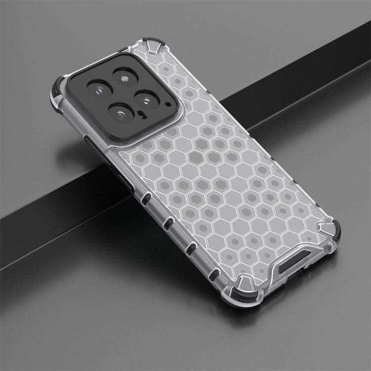 For Xiaomi 14 Shockproof Honeycomb Phone Case(White) - 14 Cases by buy2fix | Online Shopping UK | buy2fix