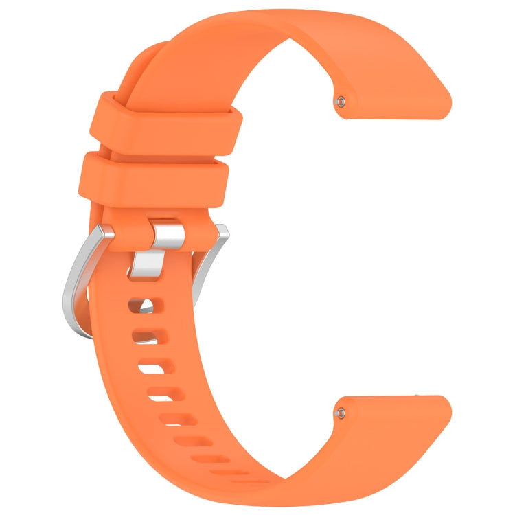 For Garmin Vivomove HR Sport Liquid Glossy Silver Buckle Silicone Watch Band(Orange) - Watch Bands by buy2fix | Online Shopping UK | buy2fix