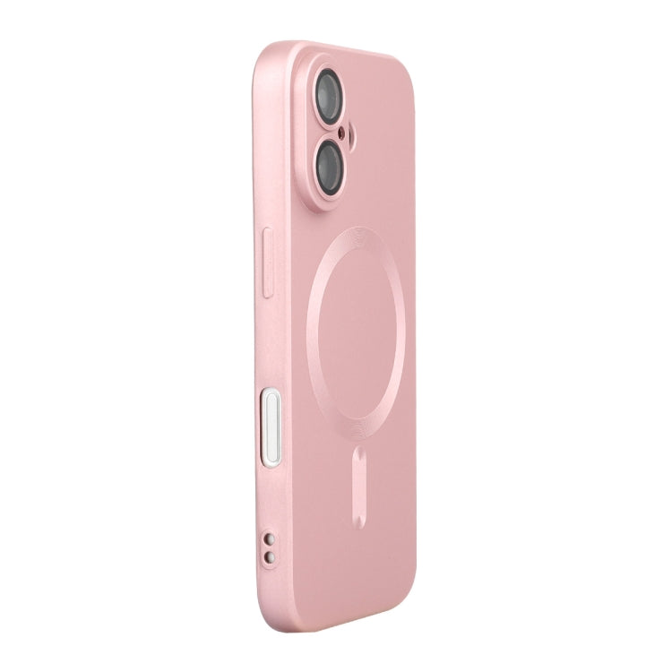 For iPhone 16 Plus ENKAY MagSafe Matte TPU Phone Case with Lens Film(Pink) - iPhone 16 Plus Cases by ENKAY | Online Shopping UK | buy2fix