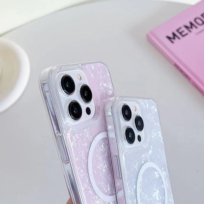 For iPhone 14 Pro Shell Texture MagSafe TPU Phone Case(Dazzling) - iPhone 14 Pro Cases by buy2fix | Online Shopping UK | buy2fix