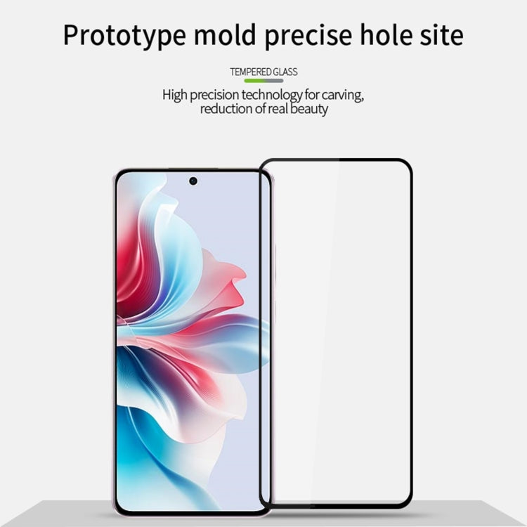 For OPPO Reno11 F MOFI 9H 2.5D Full Screen Tempered Glass Film(Black) - OPPO Tempered Glass by MOFI | Online Shopping UK | buy2fix