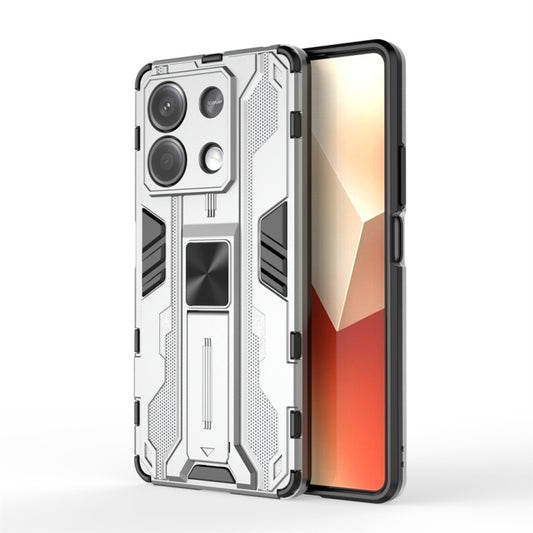 For Redmi Note 13 5G Supersonic Armor PC Hybrid TPU Phone Case(Silver) - Note 13 Cases by buy2fix | Online Shopping UK | buy2fix
