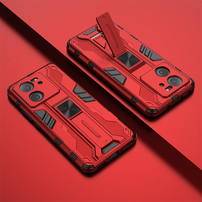 For Xiaomi 13T Supersonic Armor PC Hybrid TPU Phone Case(Red) - Xiaomi Cases by buy2fix | Online Shopping UK | buy2fix