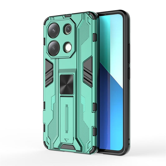For Redmi Note 13 4G Supersonic Armor PC Hybrid TPU Phone Case(Green) - Note 13 Cases by buy2fix | Online Shopping UK | buy2fix