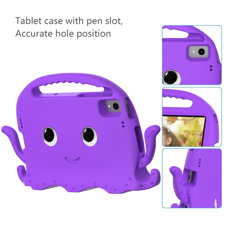 For Samsung Galaxy Tab S6 Lite 2024 Octopus Style EVA Hybrid PC Shockproof Tablet Case with Strap(Purple) - Other Galaxy Tab PC by buy2fix | Online Shopping UK | buy2fix