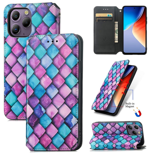 For Blackview  A96 CaseNeo Colorful Magnetic Leather Phone Case(Purple Scales) - More Brand by buy2fix | Online Shopping UK | buy2fix