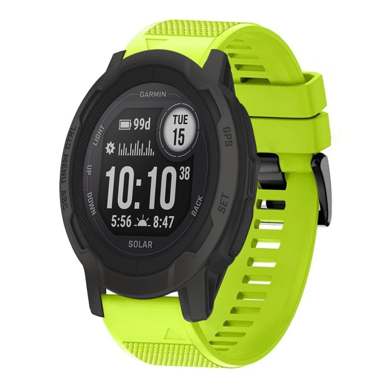 For Garmin  Instinct 2 Solar 22mm Quick Release Silicone Watch Band(Lime Green) - Watch Bands by buy2fix | Online Shopping UK | buy2fix