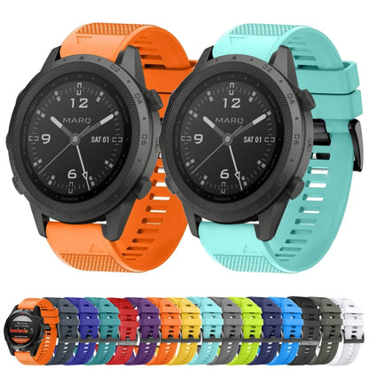 For Garmin Fenix 7 Solar 22mm Quick Release Silicone Watch Band(Orange) - Watch Bands by buy2fix | Online Shopping UK | buy2fix