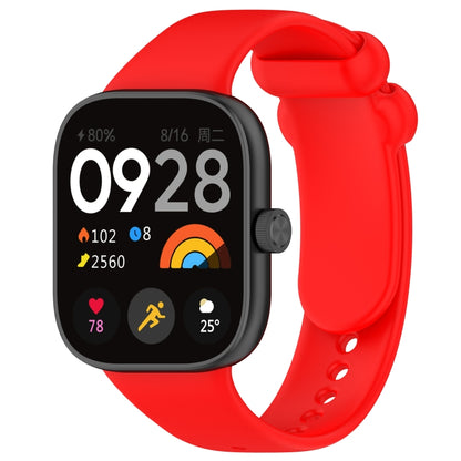 For Redmi Watch 4 Solid Color Liquid Silicone Watch Band(Red) - Watch Bands by buy2fix | Online Shopping UK | buy2fix