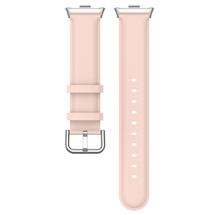 For Redmi Watch 4 Round Tail Top Layer Leather Watch Band(Pink) - Watch Bands by buy2fix | Online Shopping UK | buy2fix