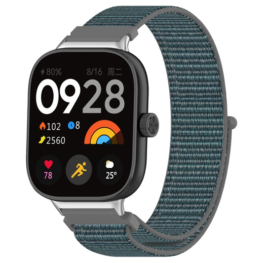 For Redmi Watch 4 Nylon Loop Metal Connector Watch Band(Gray) - Watch Bands by buy2fix | Online Shopping UK | buy2fix