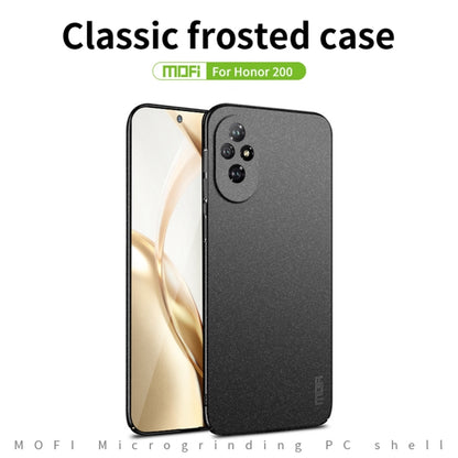 For Honor 200 MOFI Fandun Series Frosted PC Ultra-thin All-inclusive Phone Case(Blue) - Honor Cases by MOFI | Online Shopping UK | buy2fix