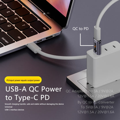 USB-A  Male QC3.1 to Type-C Female PD 10Gbps Converter Adapter, Model:Grey without Indicator Light - Cable & Adapters by buy2fix | Online Shopping UK | buy2fix