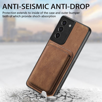 For Samsung Galaxy S21 5G Retro Leather Card Bag Magnetic Phone Case(Brown) - Galaxy S21 5G Cases by buy2fix | Online Shopping UK | buy2fix