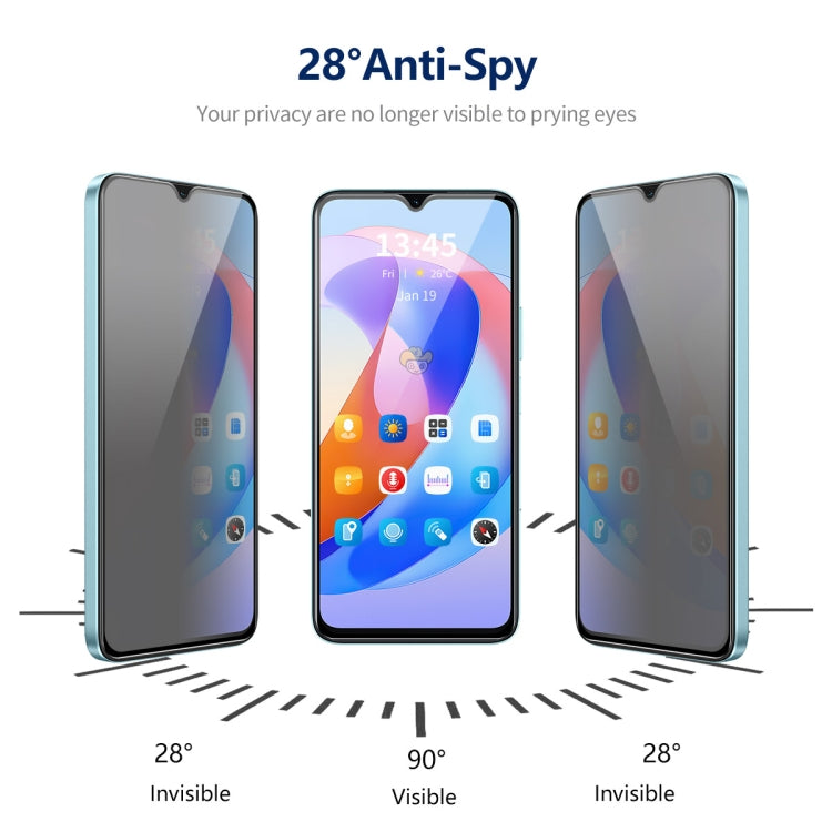 For Samsung Galaxy A24 5G 2pcs ENKAY Hat-Prince 360 Degree Anti-peeping Privacy Full Screen Tempered Glass Film - Galaxy Tempered Glass by ENKAY | Online Shopping UK | buy2fix