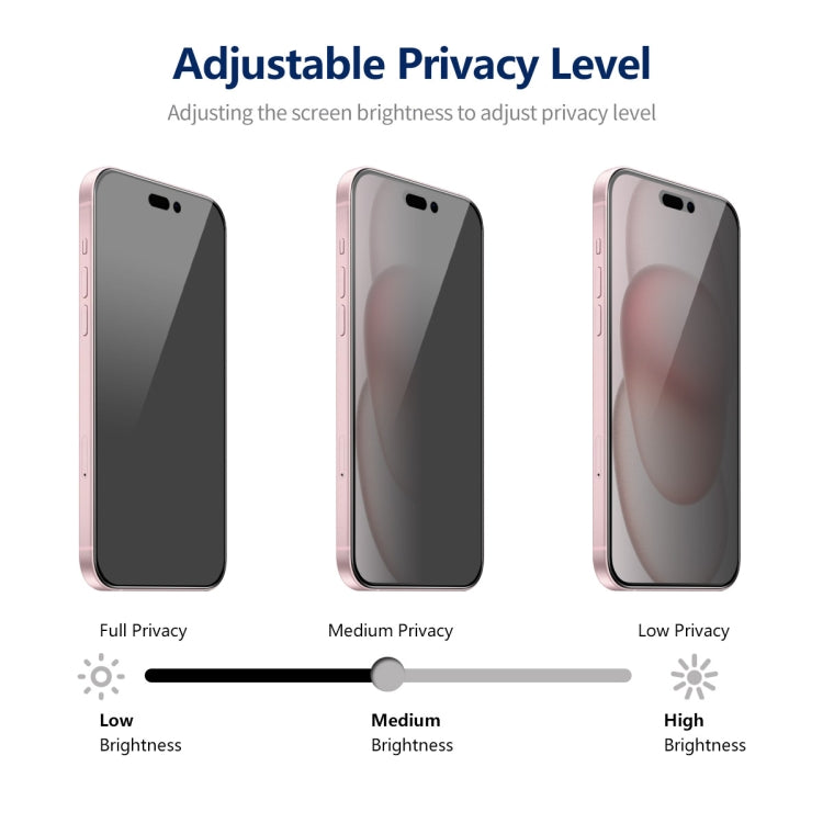 For iPhone 15 ENKAY Hat-Prince 360 Degree Anti-peeping Privacy Full Screen Tempered Glass Film - iPhone 15 Tempered Glass by ENKAY | Online Shopping UK | buy2fix