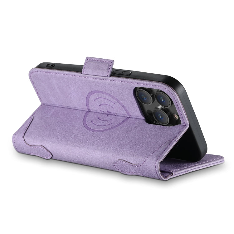 For iPhone 14 SUTENI J07 Multifunctional Horizontal Flip Magsafe Leather Phone Case(Purple) - iPhone 14 Cases by Suteni | Online Shopping UK | buy2fix