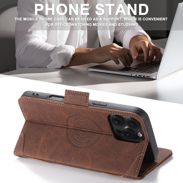 For iPhone 16 SUTENI J07 Multifunctional Horizontal Flip Magsafe Leather Phone Case(Brown) - iPhone 16 Cases by Suteni | Online Shopping UK | buy2fix