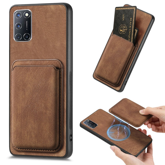 For OPPO A52 / A72/ A92 Retro Leather Card Bag Magnetic Phone Case(Brown) - OPPO Cases by buy2fix | Online Shopping UK | buy2fix