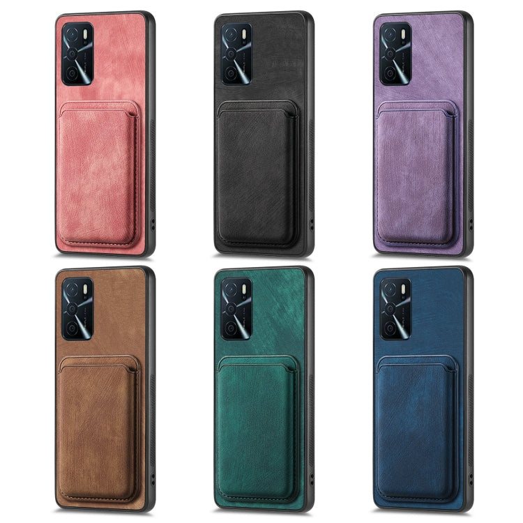 For OPPO Reno8 Pro 5G Retro Leather Card Bag Magnetic Phone Case(Green) - OPPO Cases by buy2fix | Online Shopping UK | buy2fix