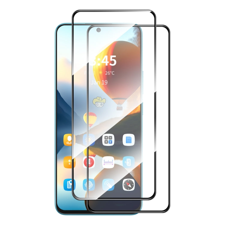 For Tecno Spark 20 2pcs ENKAY Full Glue High Aluminum-silicon Tempered Glass Film - Tecno Tempered Glass by ENKAY | Online Shopping UK | buy2fix