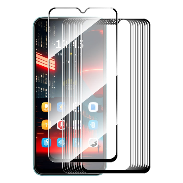 For Tecno Spark 10 / 10 5G 10pcs ENKAY Full Glue High Aluminum-silicon Tempered Glass Film - Tecno Tempered Glass by ENKAY | Online Shopping UK | buy2fix