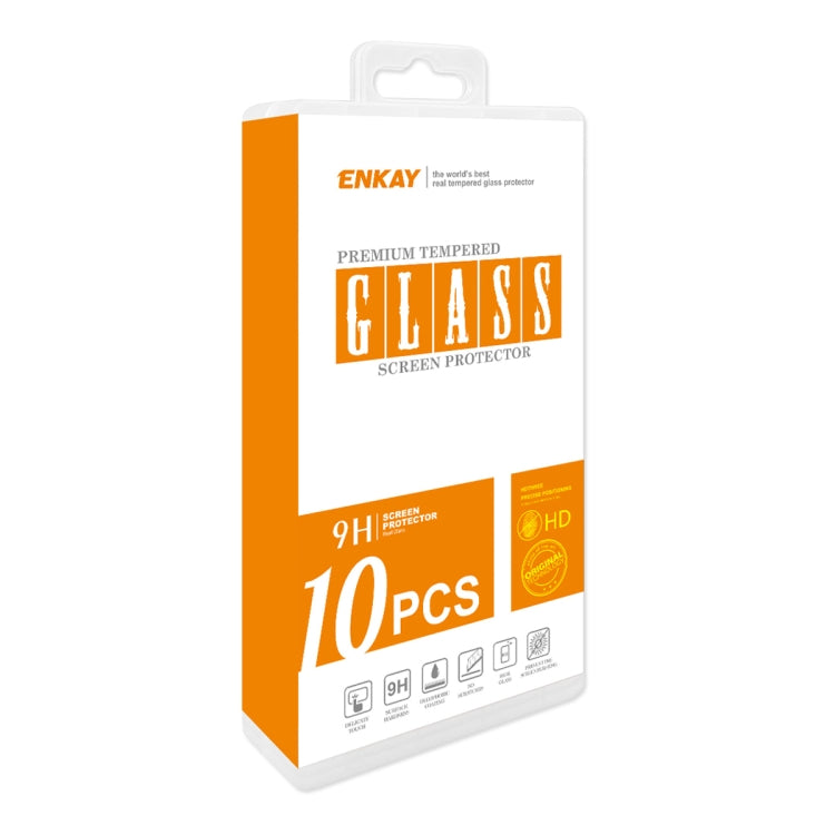 For Tecno Spark Go 2024 10pcs ENKAY Full Glue High Aluminum-silicon Tempered Glass Film - Tecno Tempered Glass by ENKAY | Online Shopping UK | buy2fix