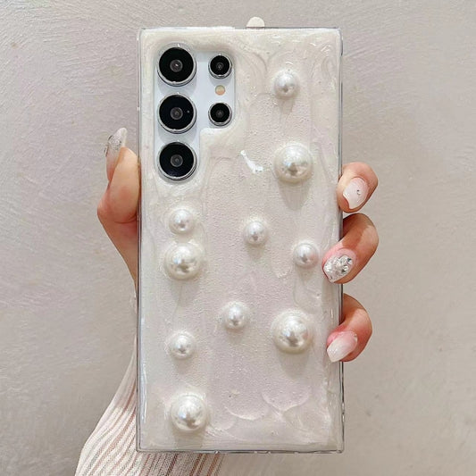 For Samsung Galaxy S25 Ultra 5G Cream Gum Decoden TPU Phone Case(Pearl) - Galaxy S25 Ultra 5G Cases by buy2fix | Online Shopping UK | buy2fix