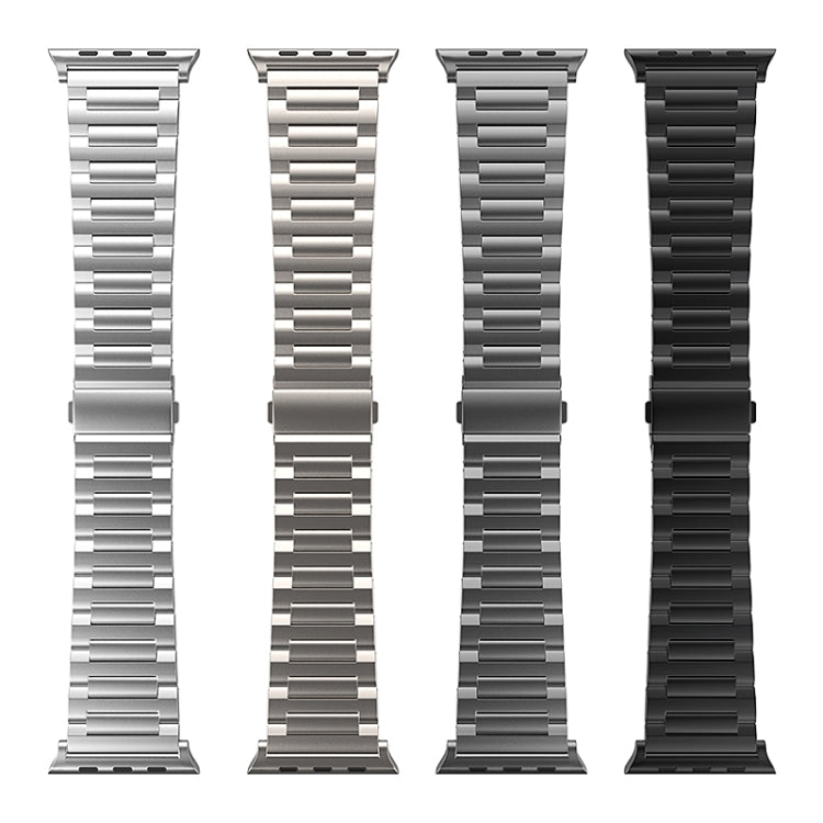 For Apple Watch SE 2022 44mm I-Shaped Titanium Watch Band(Grey) - Watch Bands by buy2fix | Online Shopping UK | buy2fix